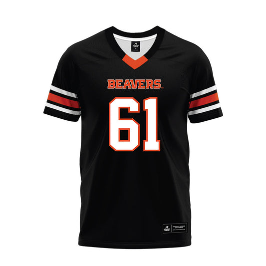 Oregon State - NCAA Football : Jake Normoyle - Black Premium Football Jersey-0