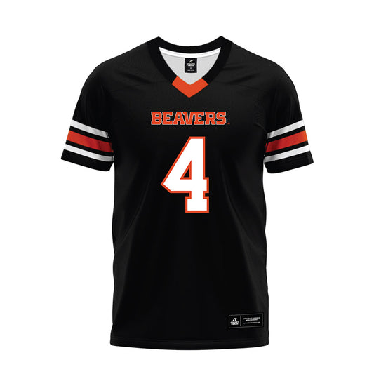 Oregon State - NCAA Football : TJ Crandall - Black Premium Football Jersey-0