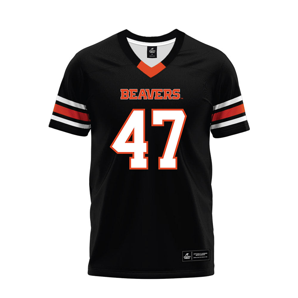 Oregon State - NCAA Football : Luke Sanford - Black Premium Football Jersey-0