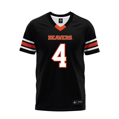 Oregon State - NCAA Football : Trey Crandall - Black Premium Football Jersey-0