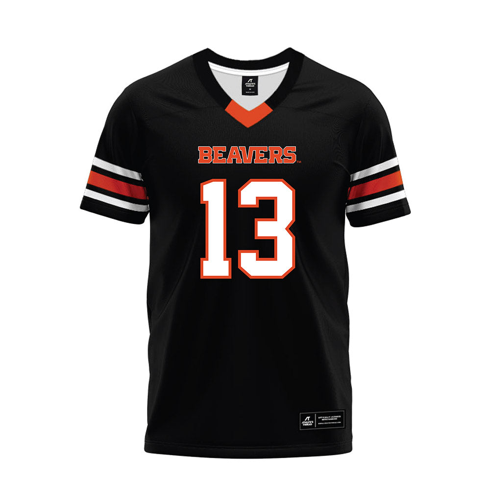 Oregon State - NCAA Football : Jeremiah Brown - Black Premium Football Jersey-0