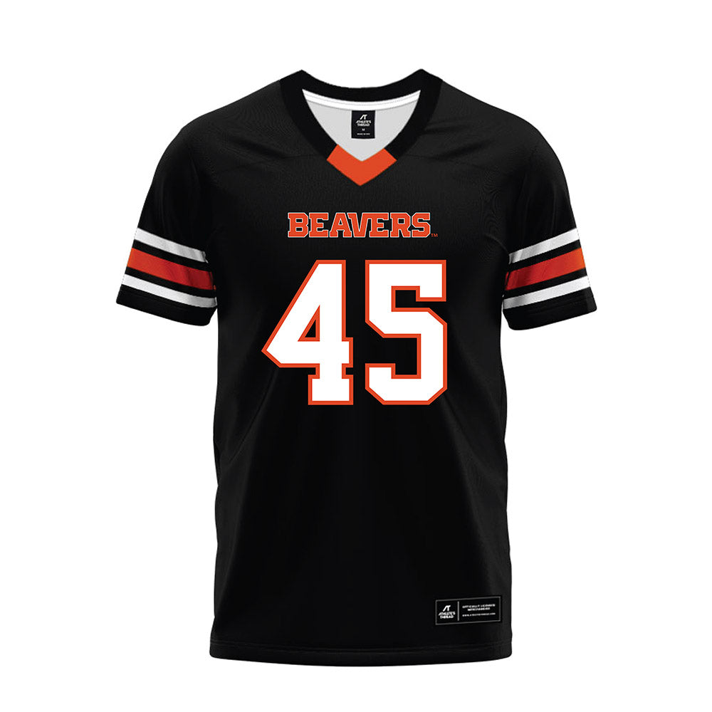 Oregon State - NCAA Football : Semisi Saluni - Black Premium Football Jersey-0