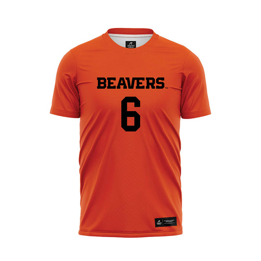 Oregon State - NCAA Men's Soccer : Javier Zapien - Orange Soccer Jersey-0