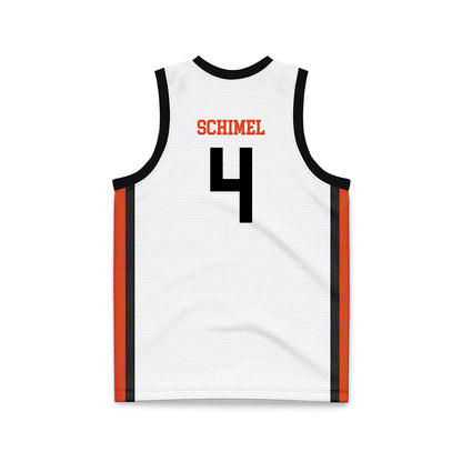 Oregon State - NCAA Women's Basketball : Ally Schimel - White Basketball Jersey-1