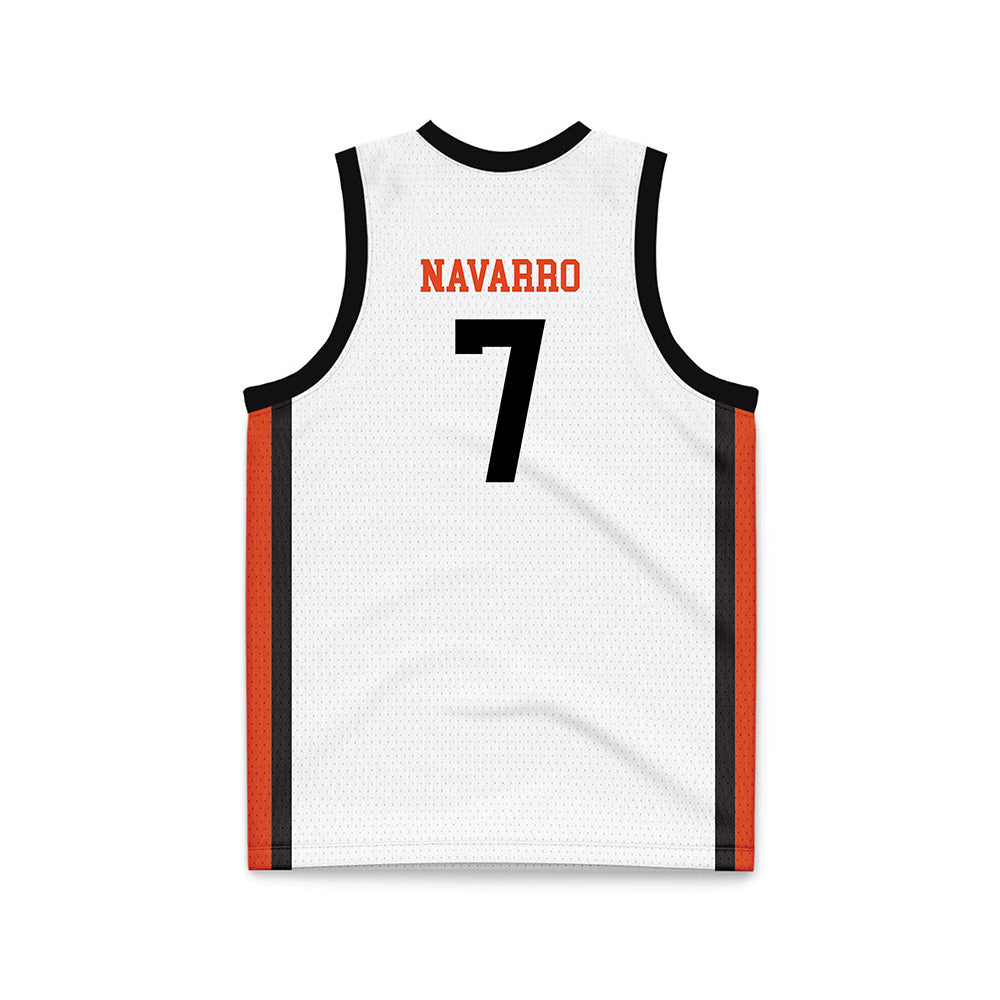 Oregon State - NCAA Women's Basketball : Lucia Navarro - White Basketball Jersey-1
