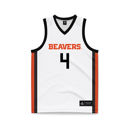 Oregon State - NCAA Women's Basketball : Ally Schimel - White Basketball Jersey-0