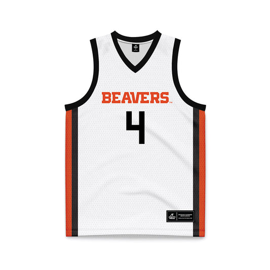 Oregon State - NCAA Women's Basketball : Ally Schimel - White Basketball Jersey-0