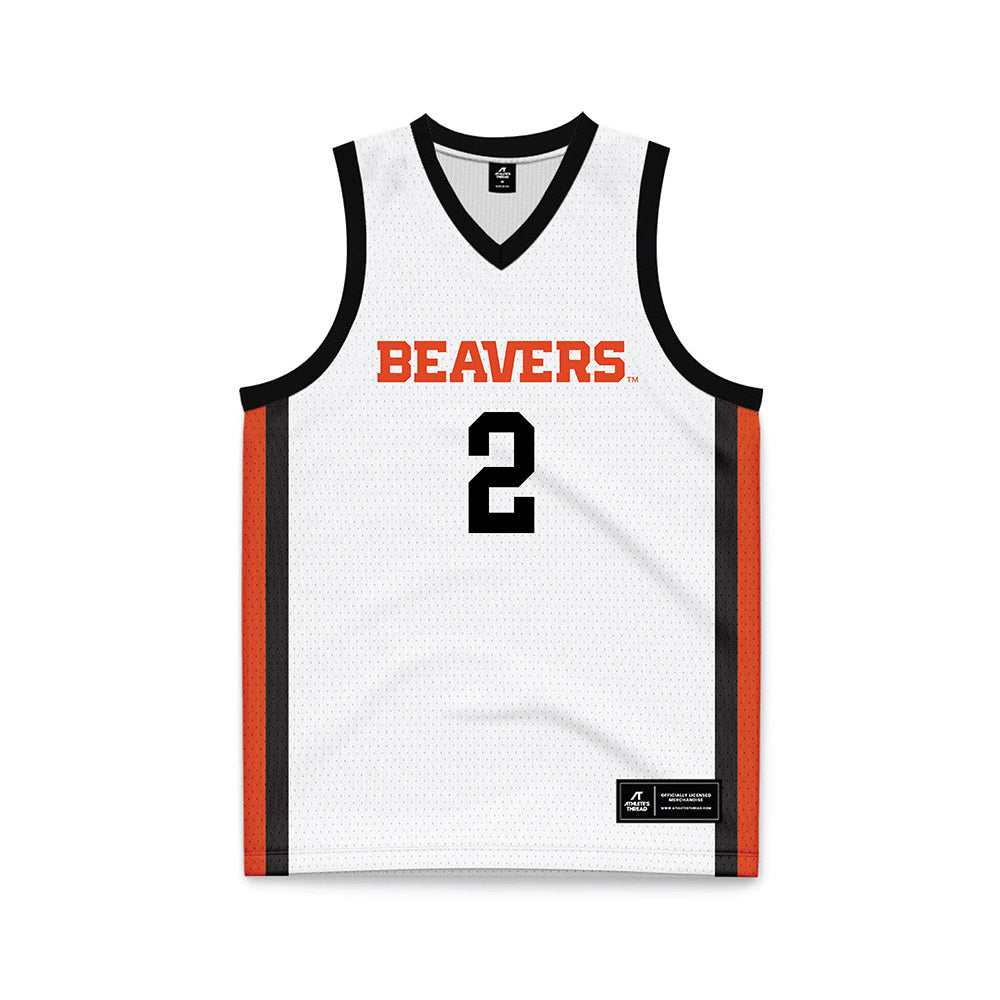 Oregon State - NCAA Women's Basketball : Katelyn Field - White Basketball Jersey-0
