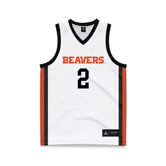 Oregon State - NCAA Women's Basketball : Katelyn Field - White Basketball Jersey-0