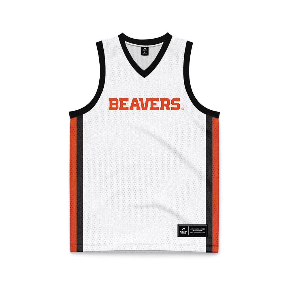 Oregon State - NCAA Women's Basketball : Noah Tolentino - White Basketball Jersey-0