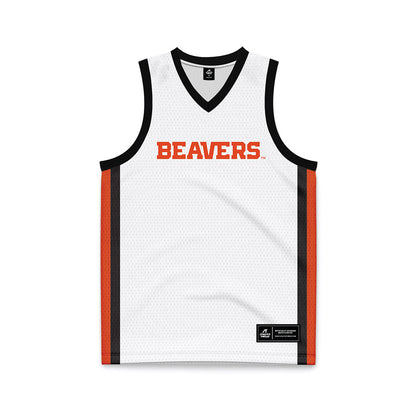 Oregon State - NCAA Women's Basketball : Noah Tolentino - White Basketball Jersey-0