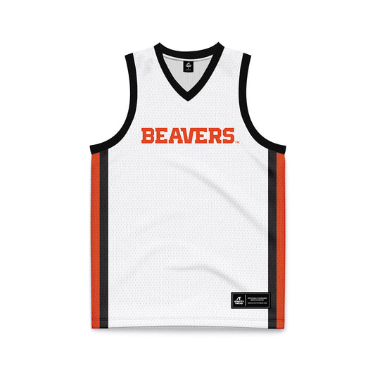 Oregon State - NCAA Women's Basketball : Noah Tolentino - White Basketball Jersey-0