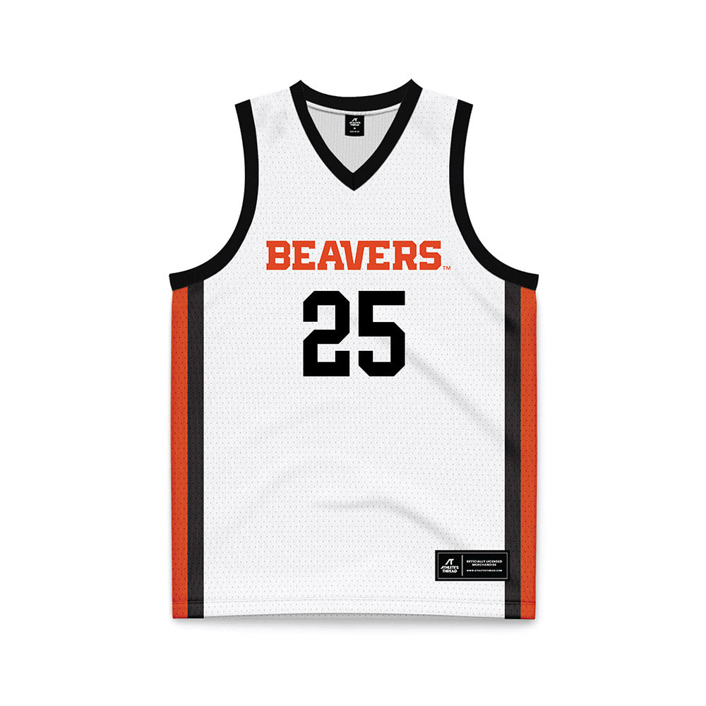 Oregon State - NCAA Women's Basketball : Keira Lindemans - White Basketball Jersey-0