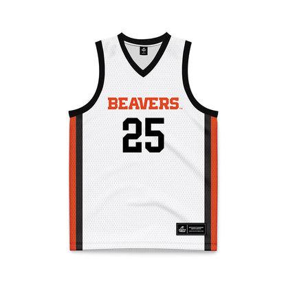 Oregon State - NCAA Women's Basketball : Keira Lindemans - White Basketball Jersey-0