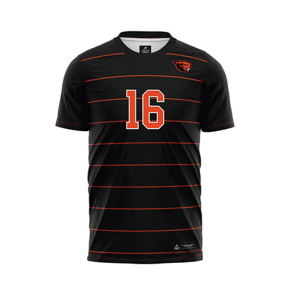 Oregon State - NCAA Women's Soccer : Taylor Ayres - Black Soccer Jersey-0