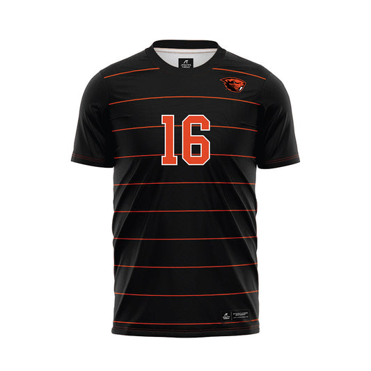 Oregon State - NCAA Women's Soccer : Taylor Ayres - Black Soccer Jersey-0