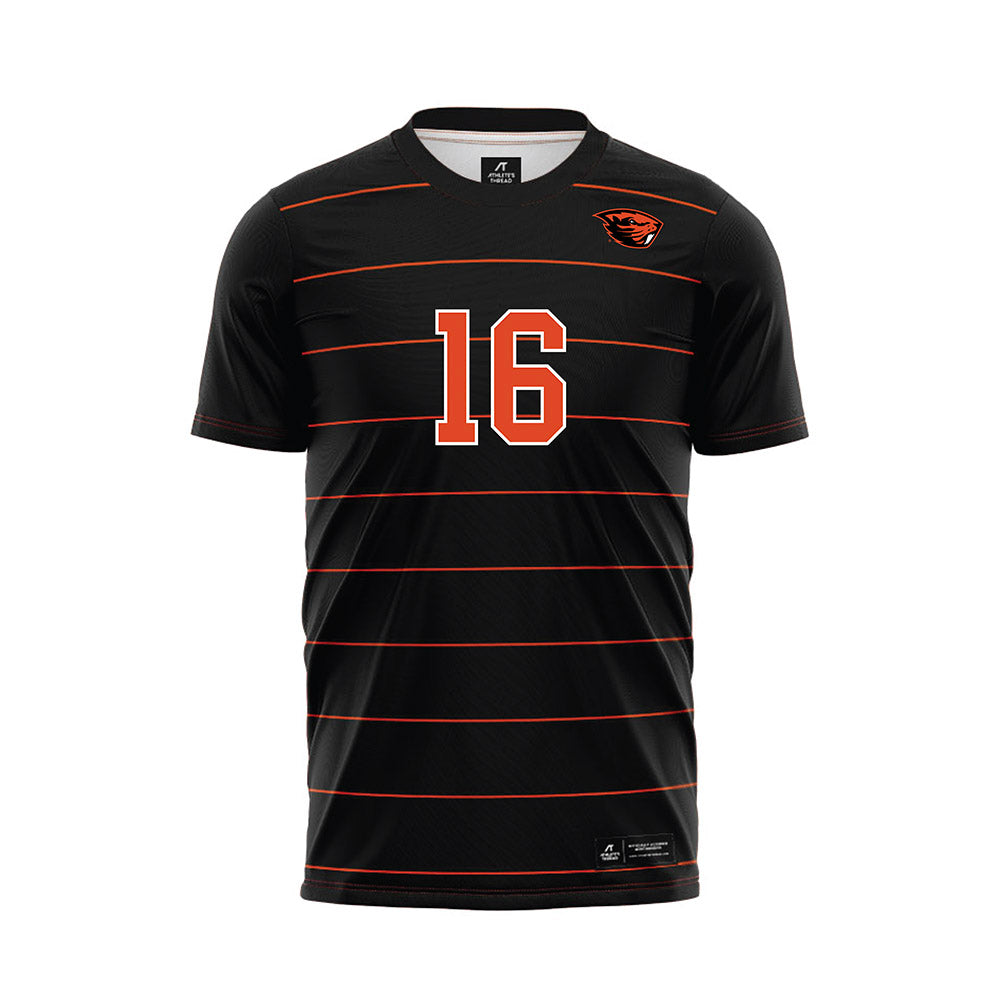 Oregon State - NCAA Women's Soccer : Taylor Ayres - Black Soccer Jersey-0