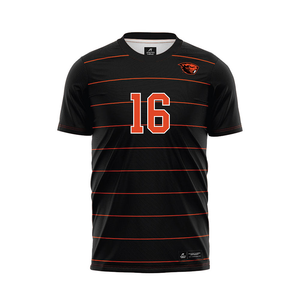 Oregon State - NCAA Women's Soccer : Taylor Ayres - Black Soccer Jersey-0