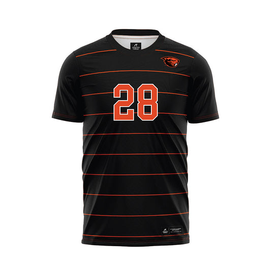 Oregon State - NCAA Women's Soccer : Megin Turi - Black Soccer Jersey-0