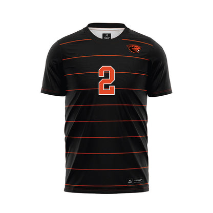 Oregon State - NCAA Women's Soccer : Morgan Long - Black Soccer Jersey-0