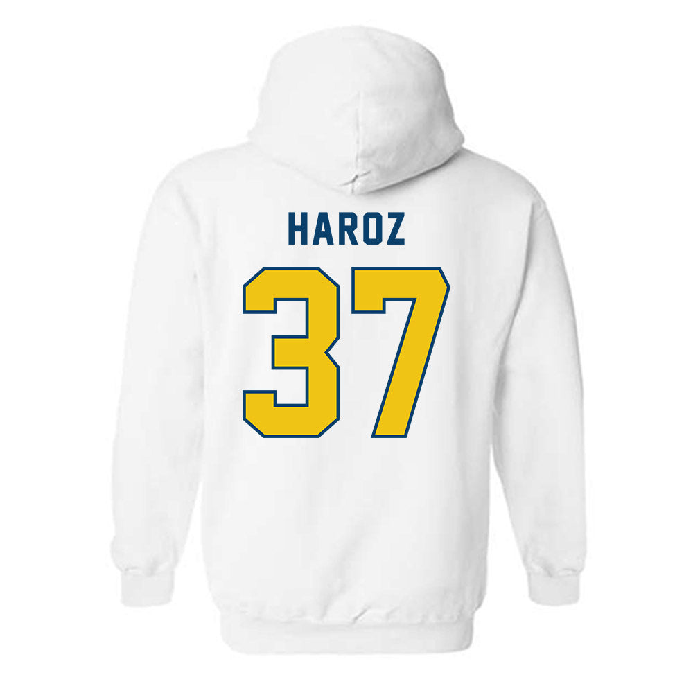 Neumann - NCAA Baseball : Justin Haroz - Classic Shersey Hooded Sweatshirt-1