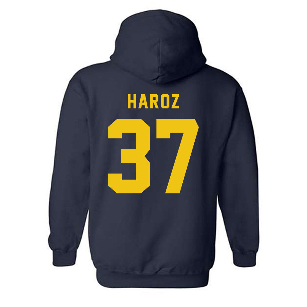 Neumann - NCAA Baseball : Justin Haroz - Classic Shersey Hooded Sweatshirt-1
