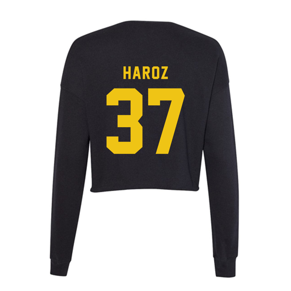 Neumann - NCAA Baseball : Justin Haroz - Women's Cropped Crew Fleece-1