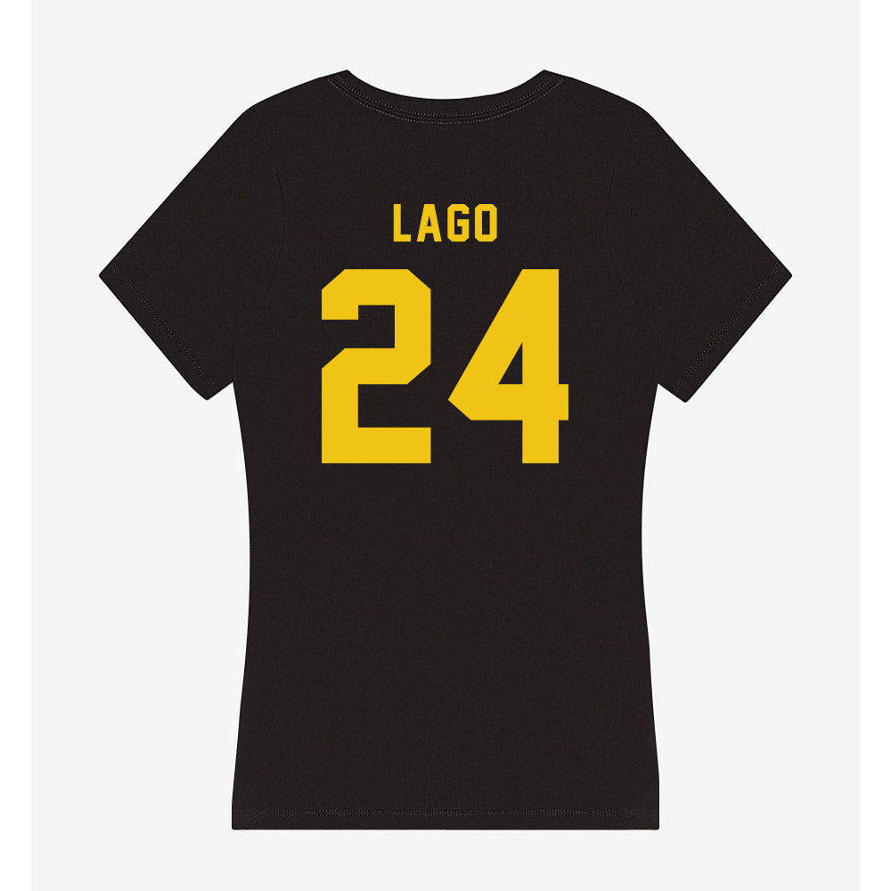 Neumann - NCAA Men's Lacrosse : Michael Lago - Women's V-Neck T-Shirt-1