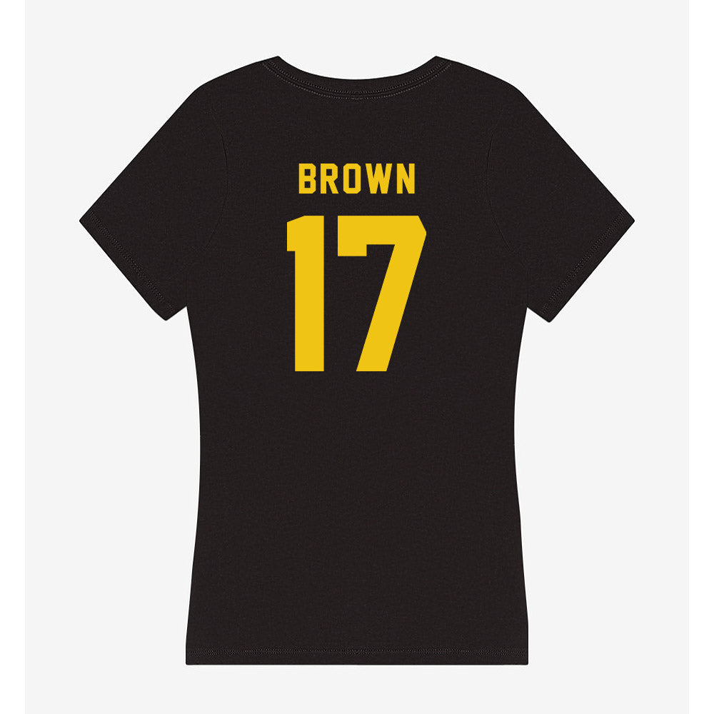 Neumann - NCAA Baseball : Max Brown - Women's V-Neck T-Shirt-1