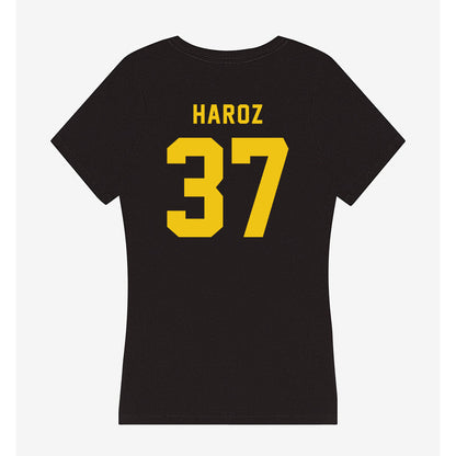 Neumann - NCAA Baseball : Justin Haroz - Women's V-Neck T-Shirt-1
