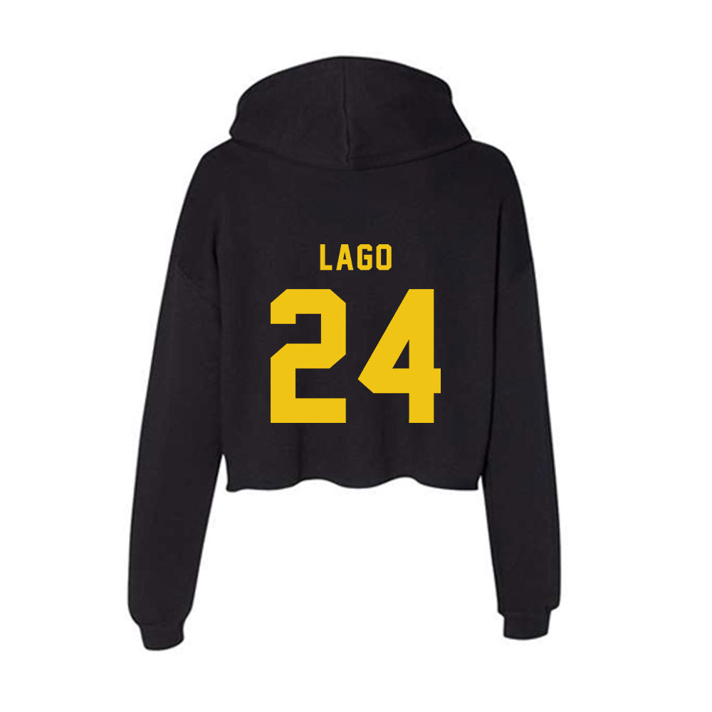Neumann - NCAA Men's Lacrosse : Michael Lago - Women's Crop Fleece Hoodie-1