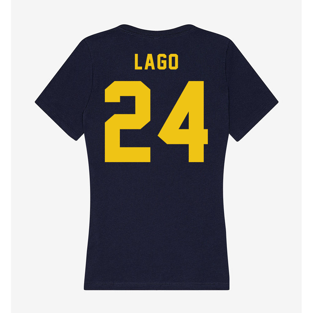 Neumann - NCAA Men's Lacrosse : Michael Lago - Women's V-Neck T-Shirt-1