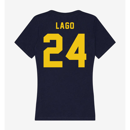 Neumann - NCAA Men's Lacrosse : Michael Lago - Women's V-Neck T-Shirt-1