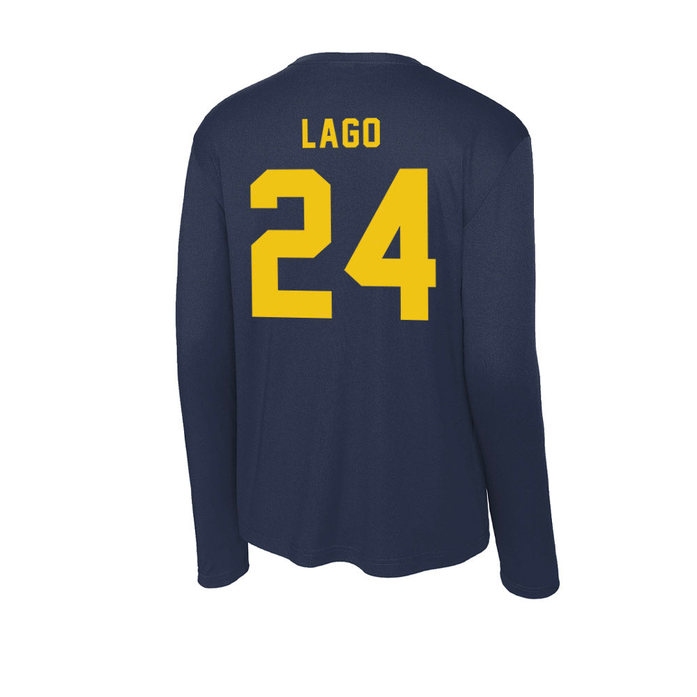 Neumann - NCAA Men's Lacrosse : Michael Lago - Activewear Long Sleeve T-Shirt-1