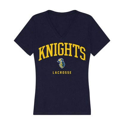 Neumann - NCAA Men's Lacrosse : Michael Lago - Women's V-Neck T-Shirt-0
