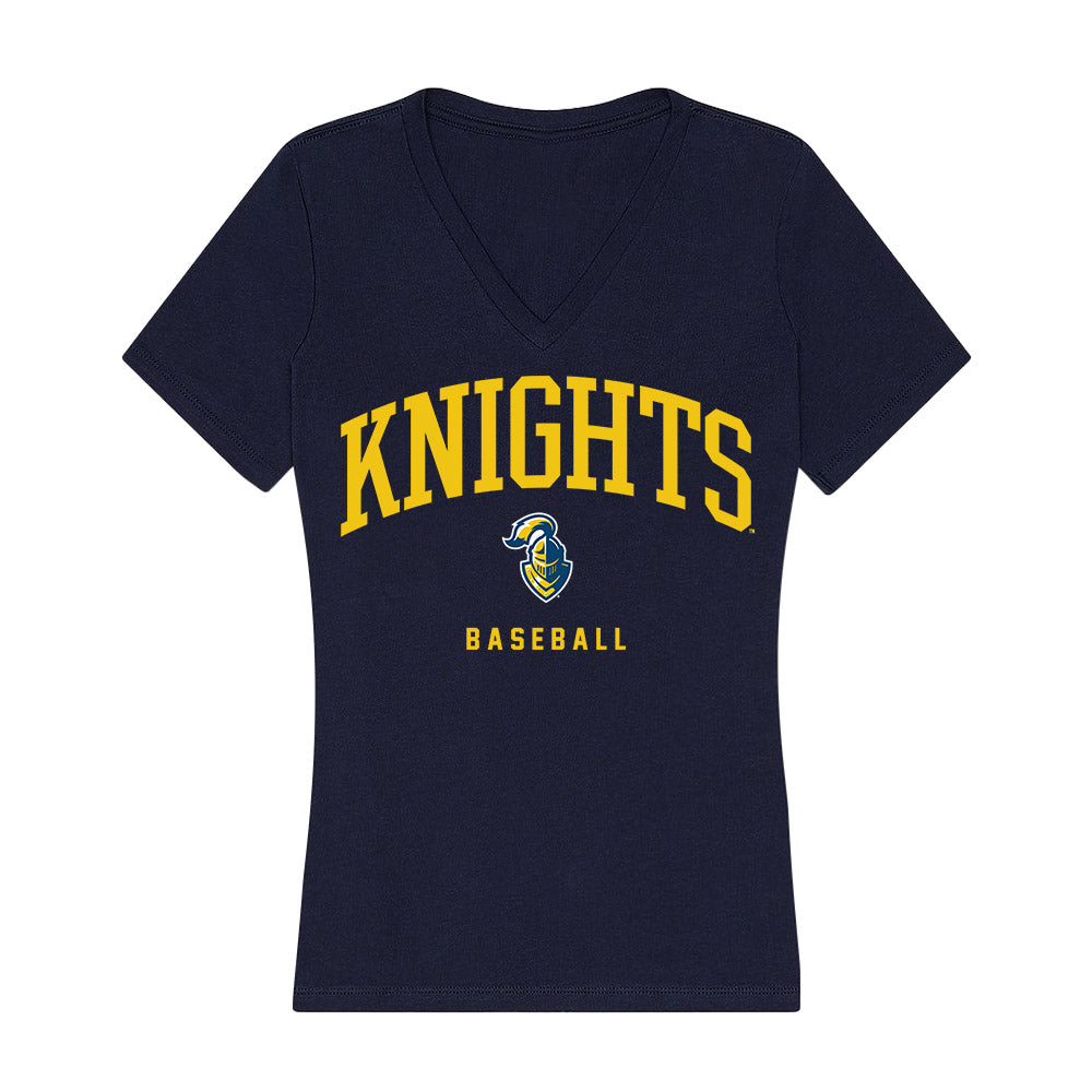 Neumann - NCAA Baseball : Justin Haroz - Women's V-Neck T-Shirt-0