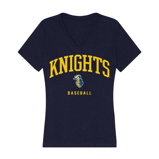 Neumann - NCAA Baseball : Justin Haroz - Women's V-Neck T-Shirt-0