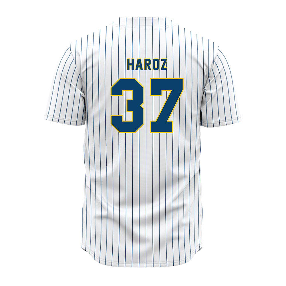 Neumann - NCAA Baseball : Justin Haroz - Pinstripe Jersey-1
