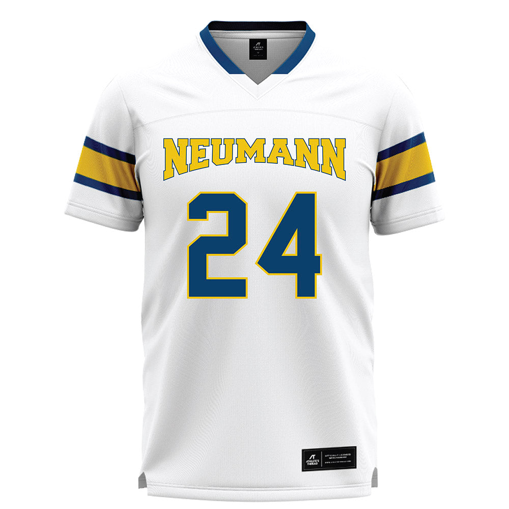 Neumann - NCAA Men's Lacrosse : Michael Lago - White Lacrosse Jersey -0