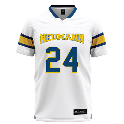 Neumann - NCAA Men's Lacrosse : Michael Lago - White Lacrosse Jersey -0