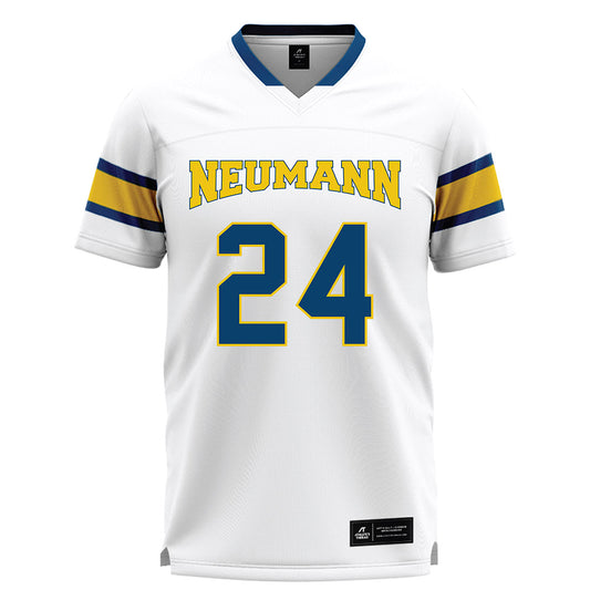 Neumann - NCAA Men's Lacrosse : Michael Lago - White Lacrosse Jersey -0
