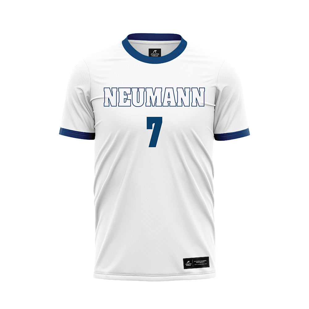 Neumann - NCAA Men's Soccer : Zion Atta-Krah - White Soccer Jersey-0