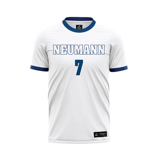 Neumann - NCAA Men's Soccer : Zion Atta-Krah - White Soccer Jersey-0