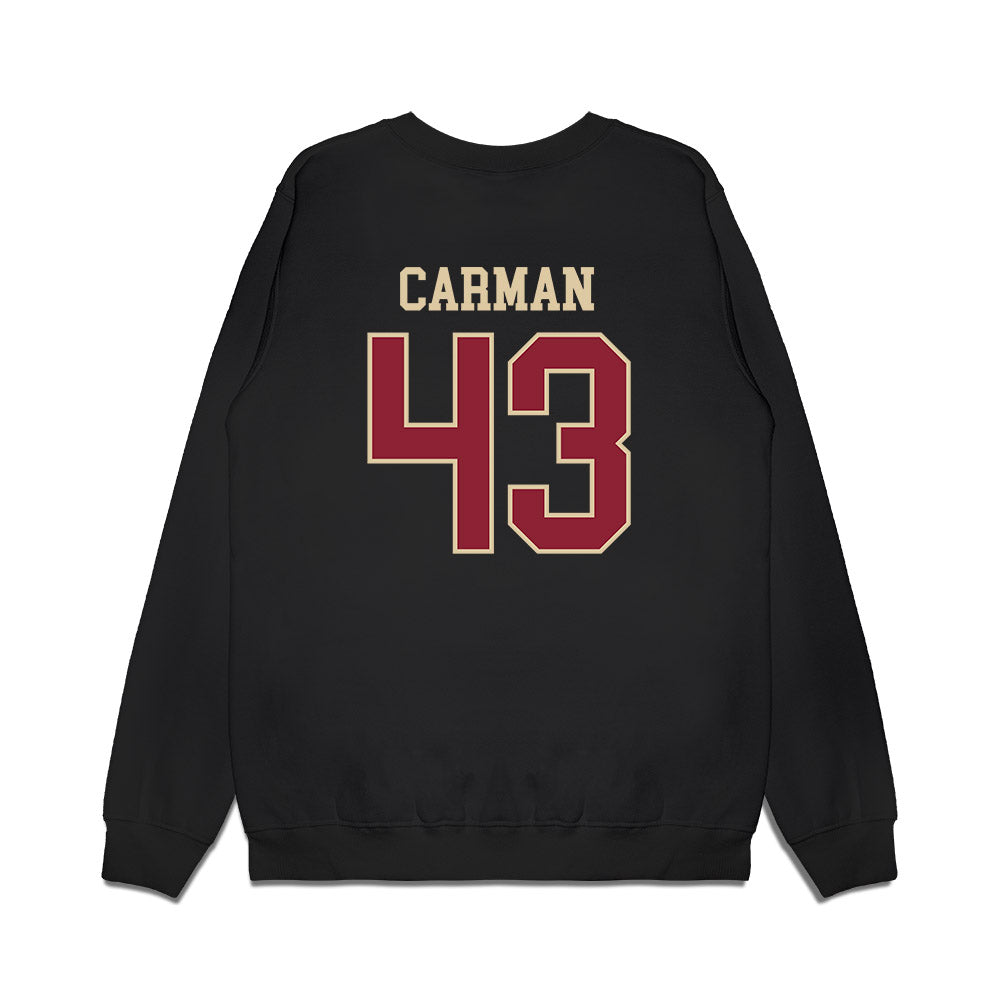Boston College - NCAA Women's Basketball : Ally Carman - Vintage Basketball Premium Crewneck Sweatshirt-1