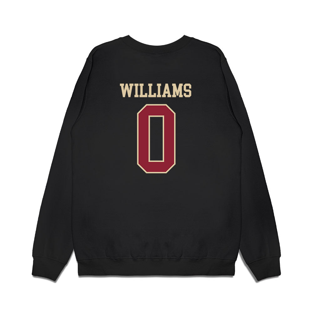 Boston College - NCAA Men's Basketball : Money Williams - Vintage Basketball Premium Crewneck Sweatshirt-1