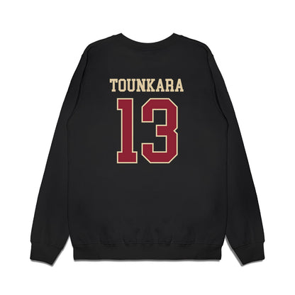 Boston College - NCAA Men's Basketball : Aly Tounkara - Vintage Basketball Premium Crewneck Sweatshirt-1
