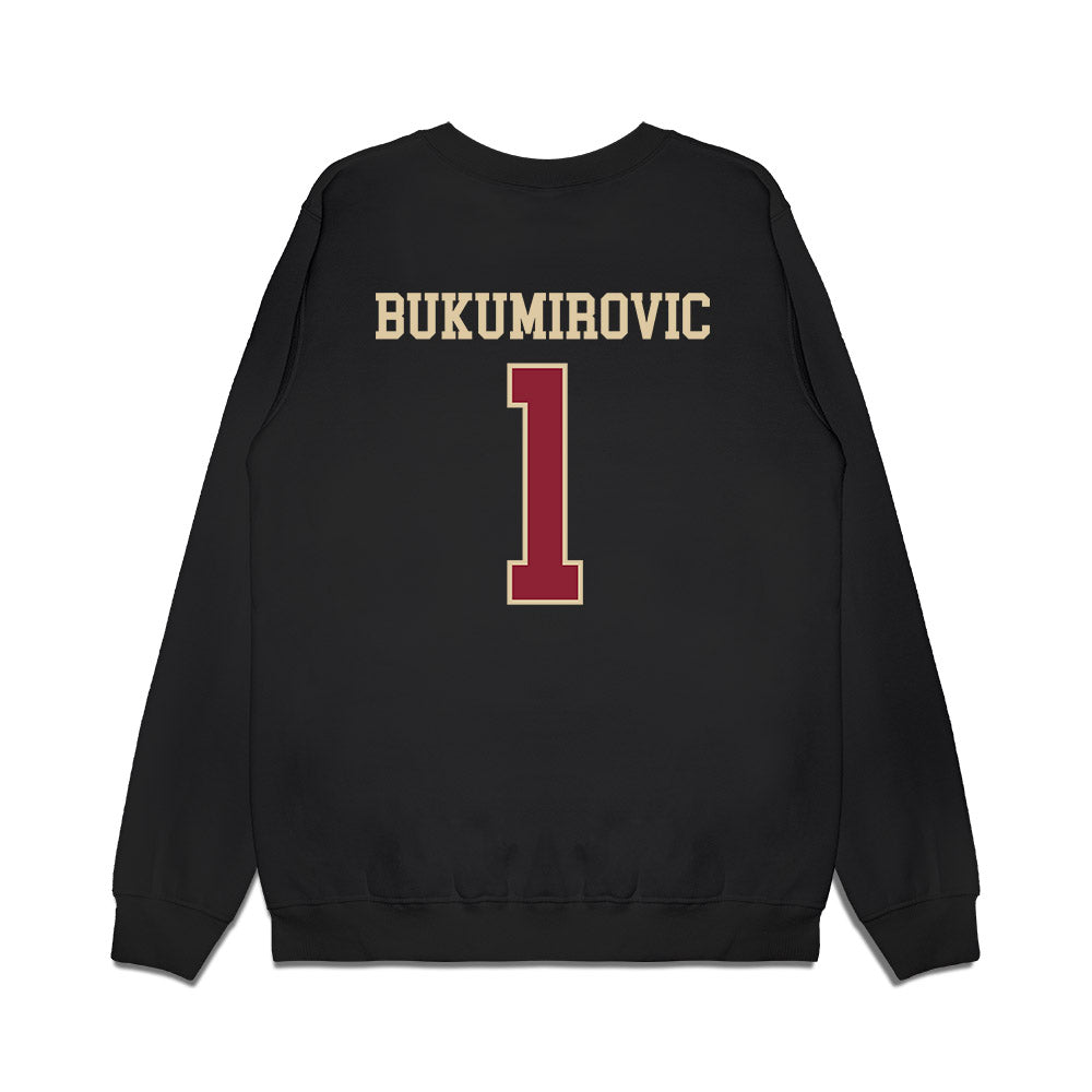 Boston College - NCAA Men's Basketball : Andrija Bukumirovic - Vintage Basketball Premium Crewneck Sweatshirt-1