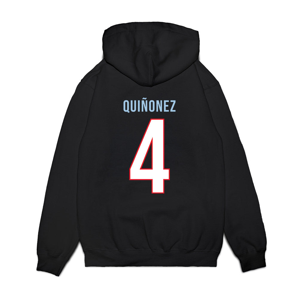 UConn - NCAA Women's Basketball : Blanca Quiñonez - Vintage Shersey Premium Hooded Sweatshirt-1
