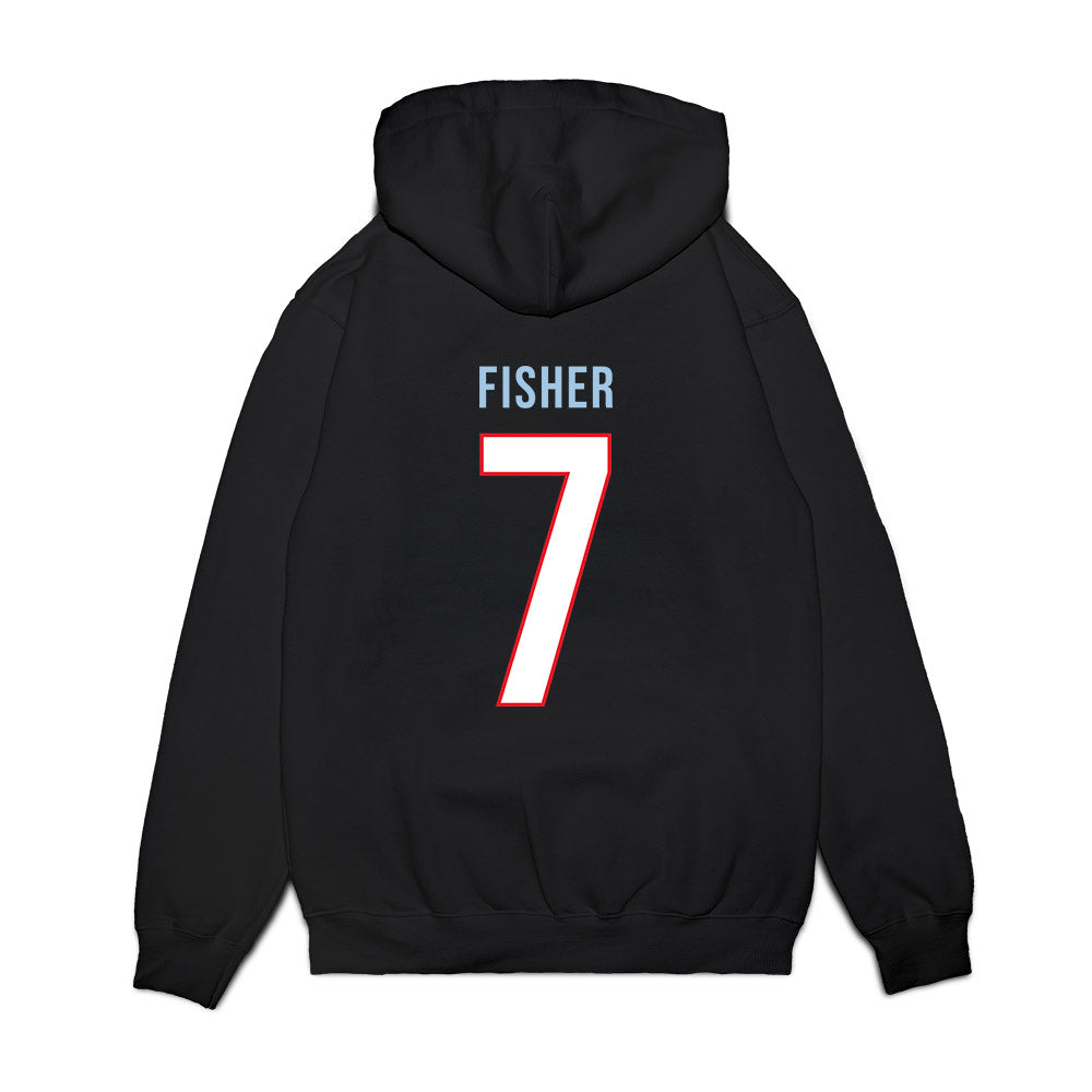 UConn - NCAA Women's Basketball : Kelis Fisher - Vintage Shersey Premium Hooded Sweatshirt-1