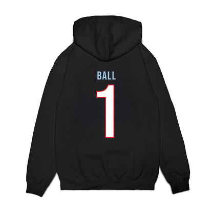 UConn - NCAA Men's Basketball : Solo Ball - Vintage Shersey Premium Hooded Sweatshirt-1